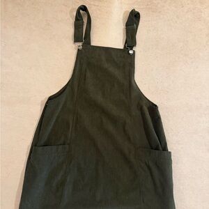 Green Corduroy Pinafore Dress